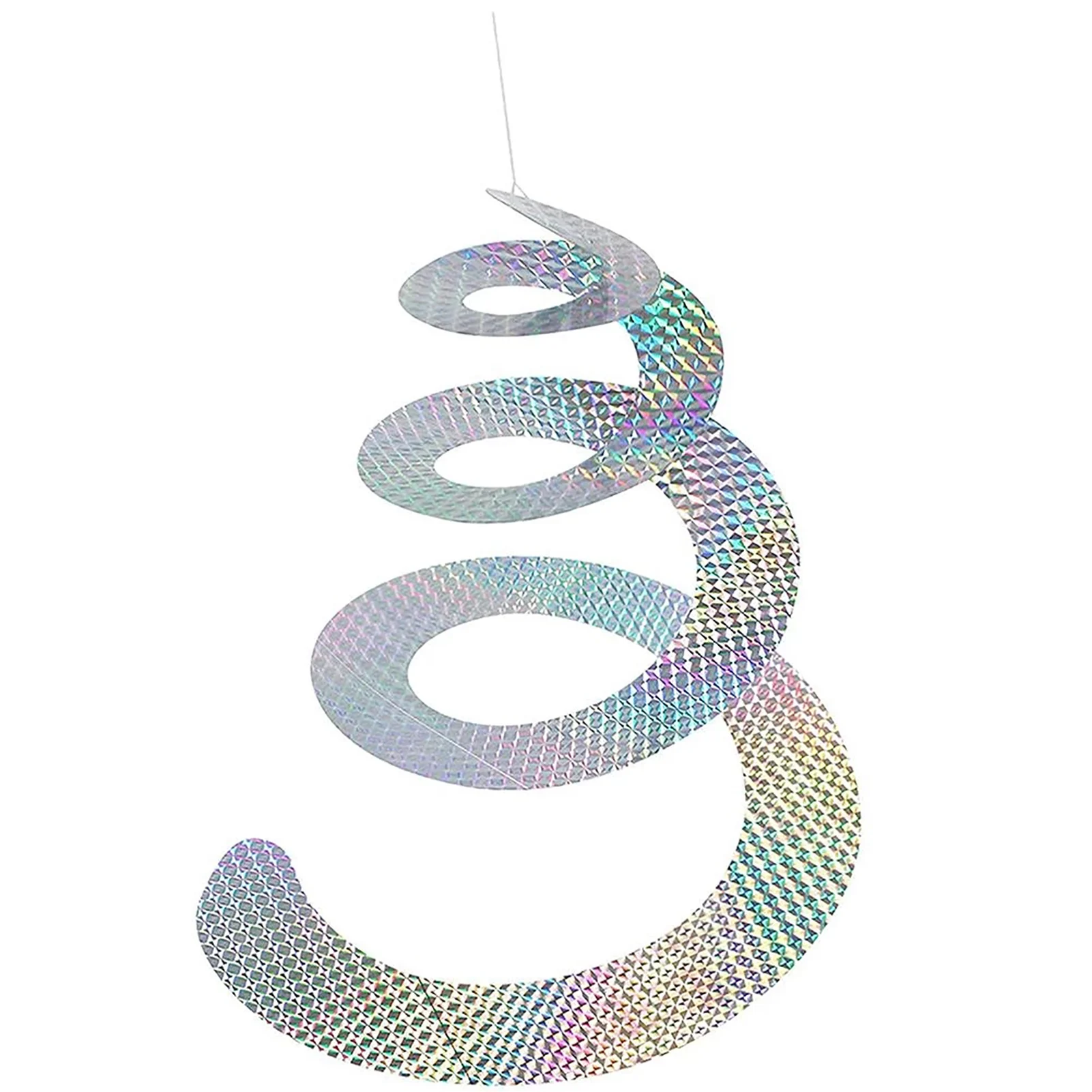 

Birds Repellent Strip Scare Device Reflective Hanging Spiral Birds Deterrent for Courtyard Balcony (5pcs) HVR88