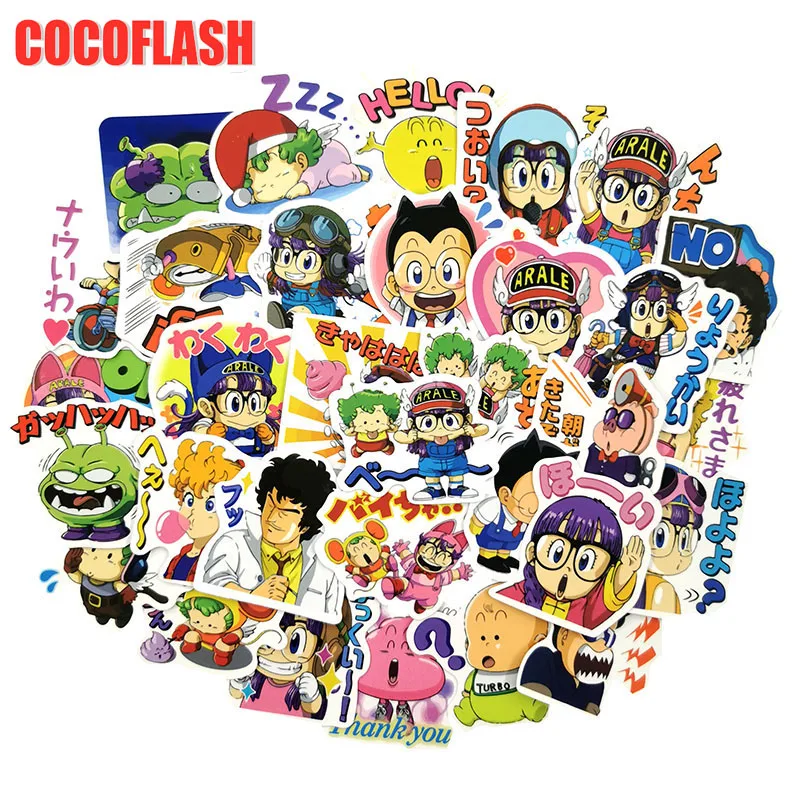 40Pcs/set Cartoon Kawaii Creative Cute Arale Dr. Slump Stickers For Guitar DIY Bicycle Skateboard Snowboard Laptop Luggage