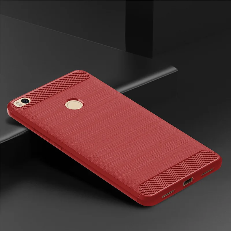 Shock Absorption Cover Soft TPU Anti Scratch Carbon Fiber Back Original Case for Xiaomi Mi Max 2 Max2 6.44&quot Cases | Мобильные