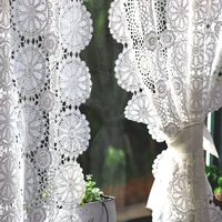pastoral decorative door curtain non perforated gauze curtain tablecloth tea table b b photo background cloth window scree