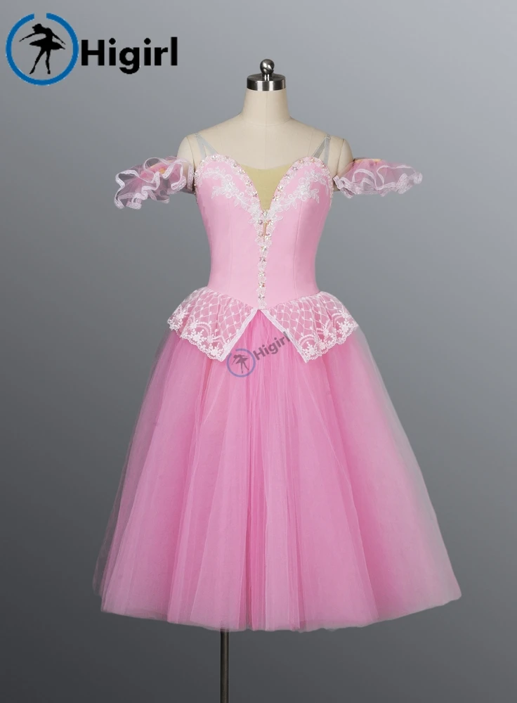 pink giselle ballet tutu dress professional tutus ballerina kids costumes for girls BT8903A | Тематическая одежда и