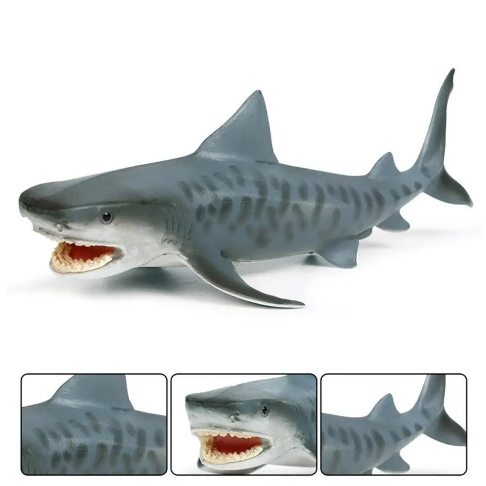 

New Lifelike Shark Shaped Toy Realistic Simulation Squeeze Big For Kids Model Collection Toy Stress Xmas Gifts Animal Shark U9T5