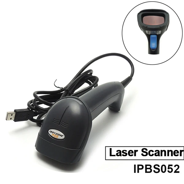 1D Scanner IPBS052 ISSYZONEPOS 1D сканер штрих-кода ручной лазерный сканер CCD проводной автоматический считыватель штрих-кодов анти-шок сканер с подставкой для POS - Цвет: 1D Scanner IPBS052