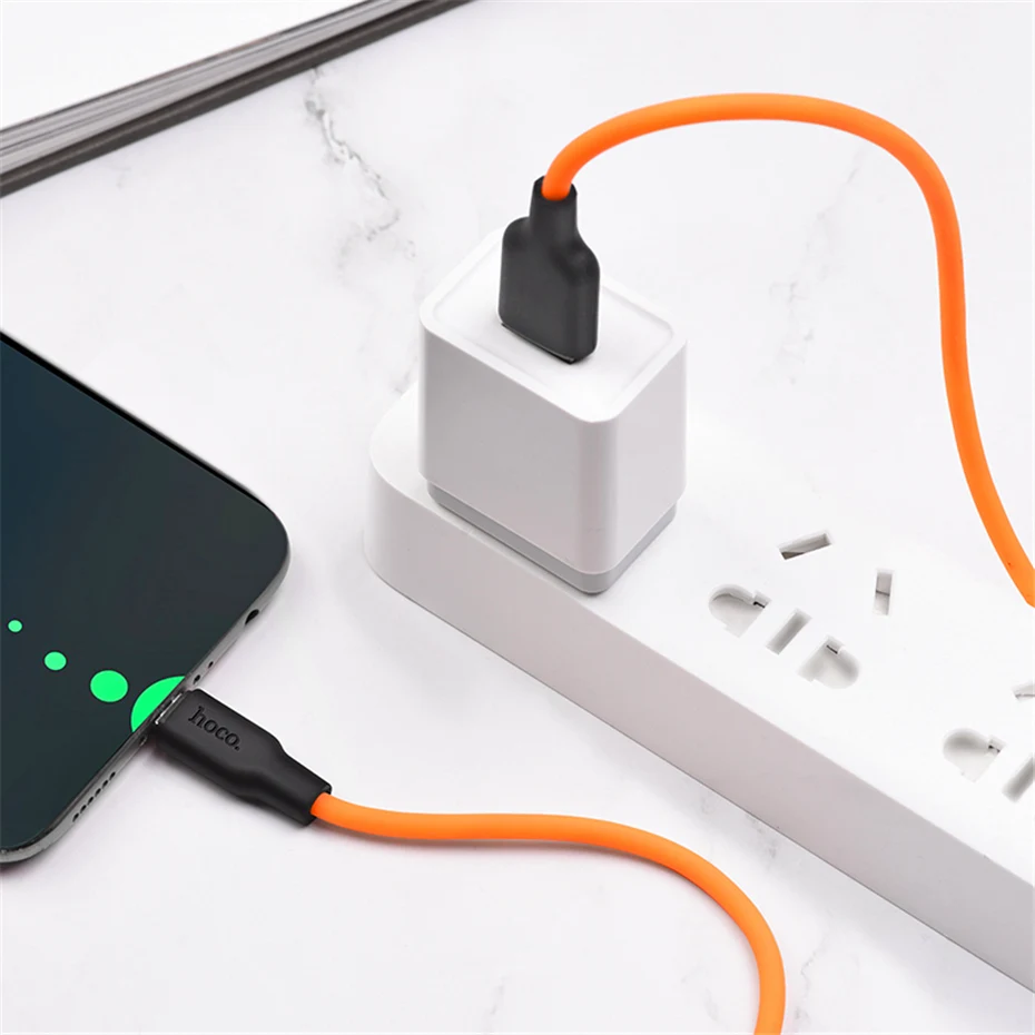 HOCO X21 Plus Мягкий силиконовый USB кабель для iPhone 11 pro max type-C кабель для samsung Xiaomi huawei Micro кабель 2 м 1 м 0,25 м