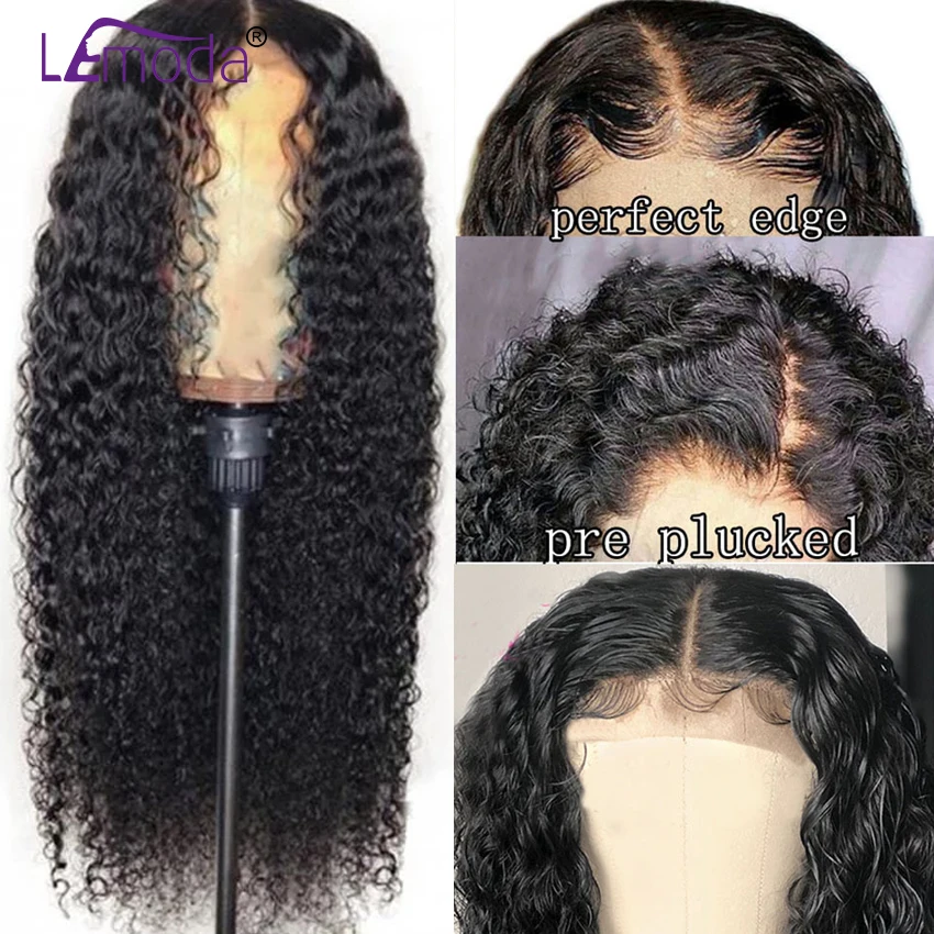 Парики из бразильских кудрявых человеческих волос для женщин Lemoda Remy 150%