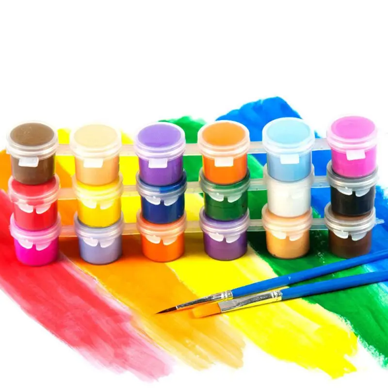 

6/12 Colors Acrylic Paint DIY Handmade Painting Art Materials Wall Plaster Statue Graffiti Children's Painting