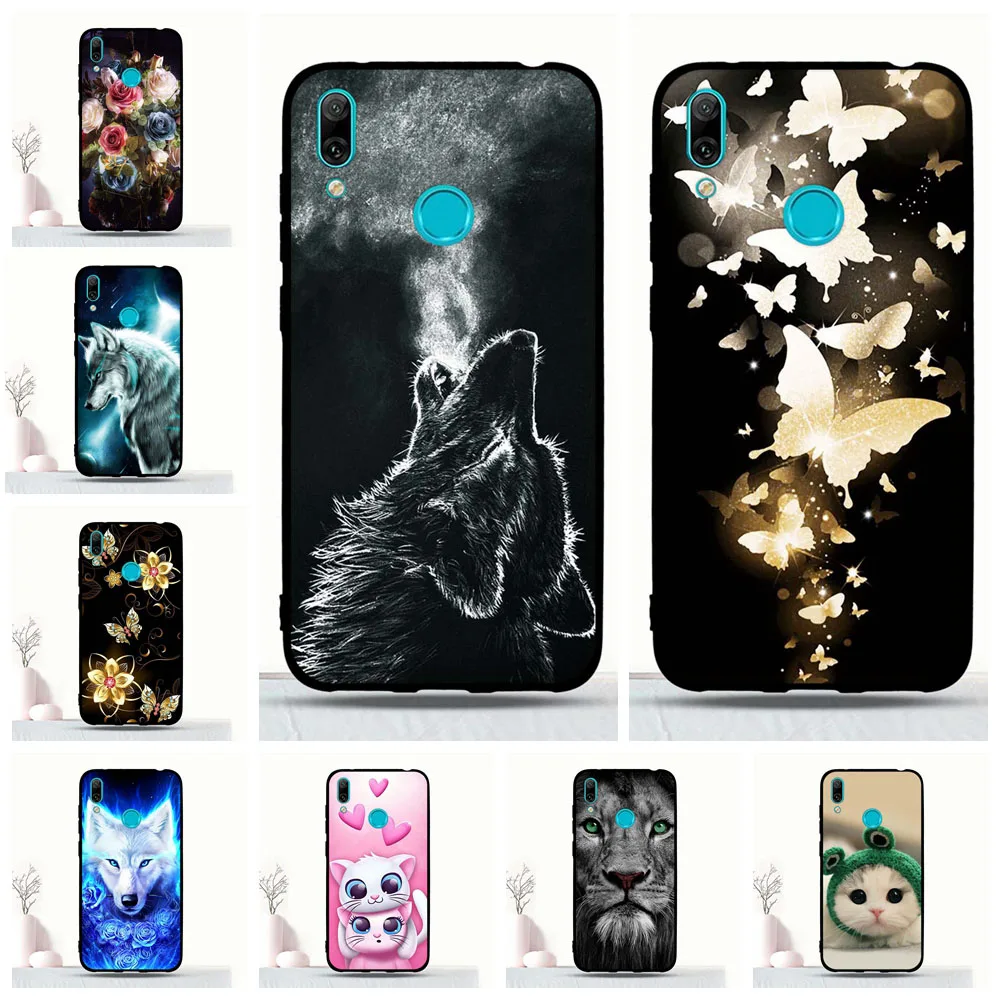 Для huawei Y7 Y7 Prime Y7 Pro чехол силиконовый для huawei Enjoy 9 мультяшный 3D принт Funda бампер чехол 6,2" чехол для телефона