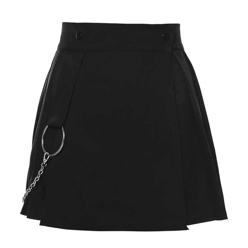 

Women Sexy Half-length Skirt Streetwear High Waist Pleated Skirt Fashion Stitching Skirt MINI Dress Summer 2021 E633