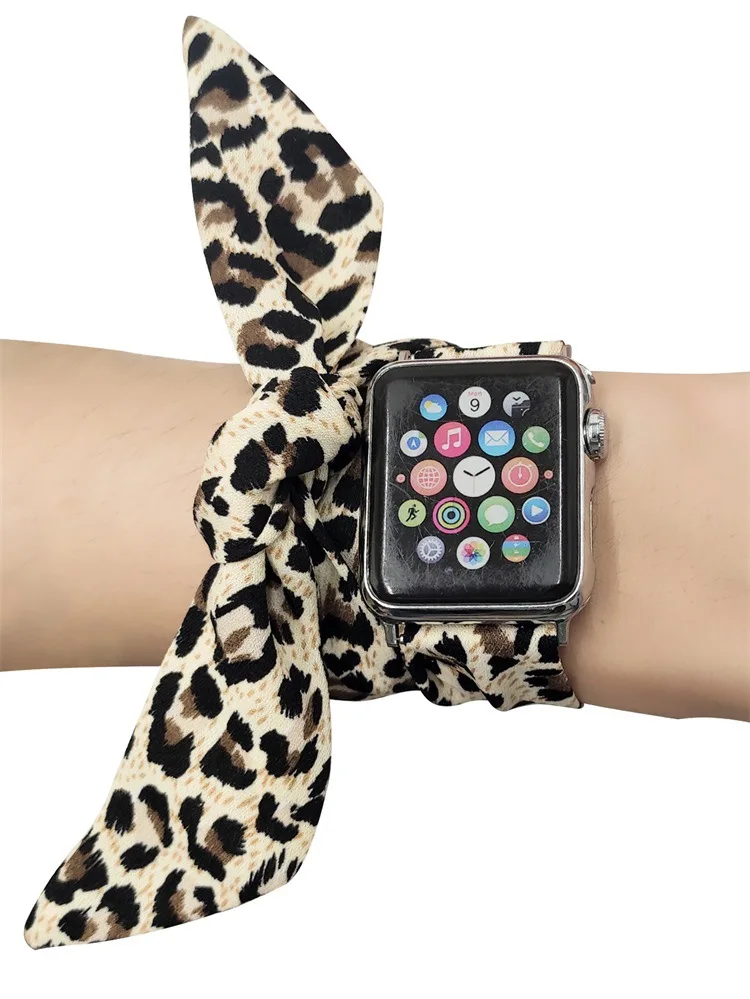

Applies To Apple IWatch1/2/3/4/5/6 Watchband Ribbon Silk Scarf Watchband Bow Watches Band Apple Watch Strap 96cm