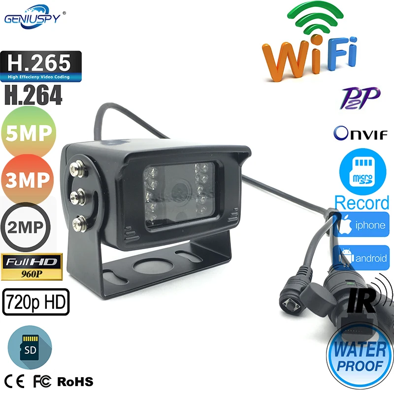 Наружная Wi Fi IP камера 720P 960P 2 Мп 3 5 для автобуса транспортного средства и