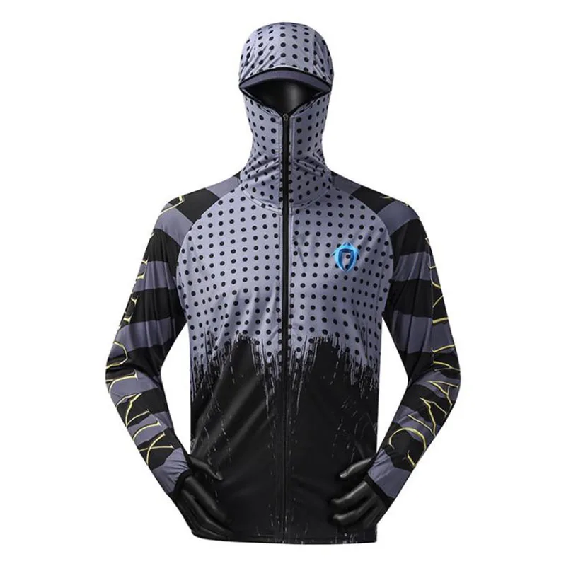 

2021 New Summer Men Fishing Hoodie Fashion Sports Long Sleeve UV Protection Sunscreen Breathable Ice Silk Daiwa Fishing Jacket
