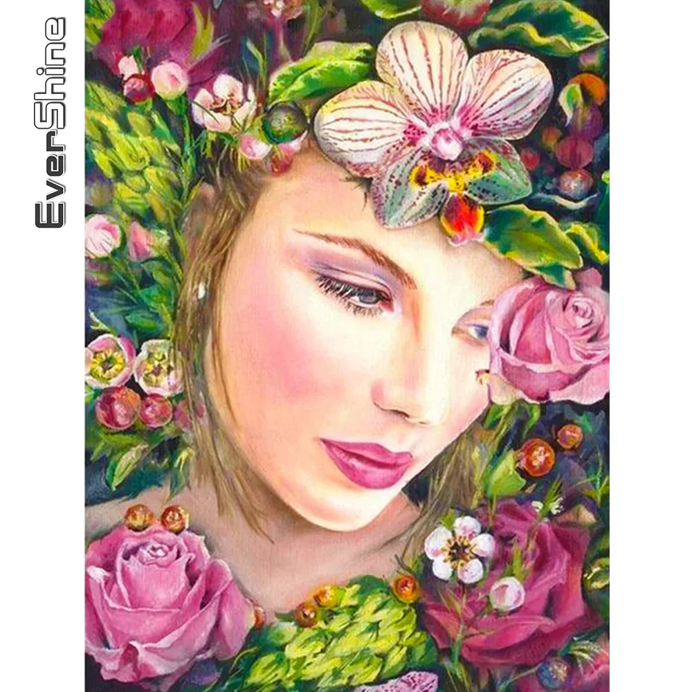 Evershine Алмазная вышивка женщина 5D DIY Новое поступление мозаика портрет крестиком