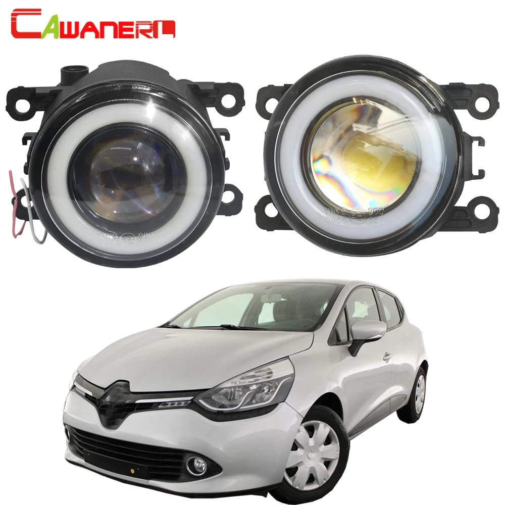 

Cawanerl For Renault Clio IV 2012-2019 Car 30W Front Bumper LED Fog Light COB Angel Eye Daytime Running Lamp H11 12V