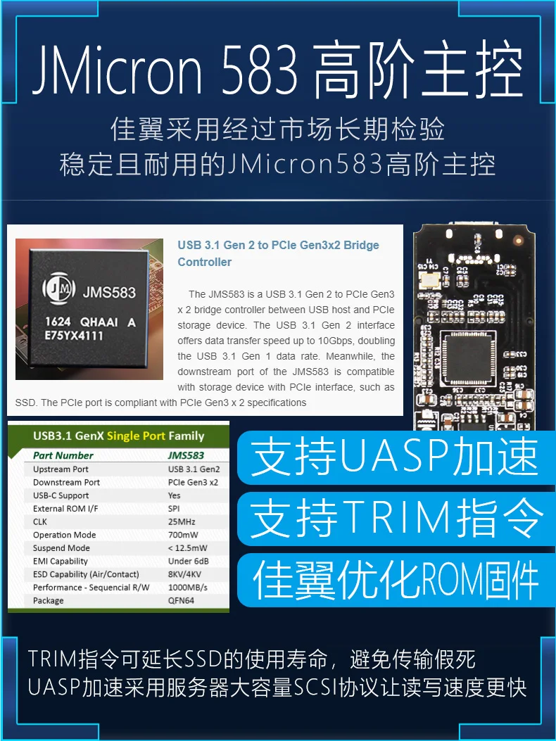 JEYI iceshark CC i9 Скрытая линия HDD корпус мобильного коробка-чехол на HDD NVME Тип C3.1 JMS583 М. 2 USB3.1 M.2 pciessd U.2 M.2 PCI-E