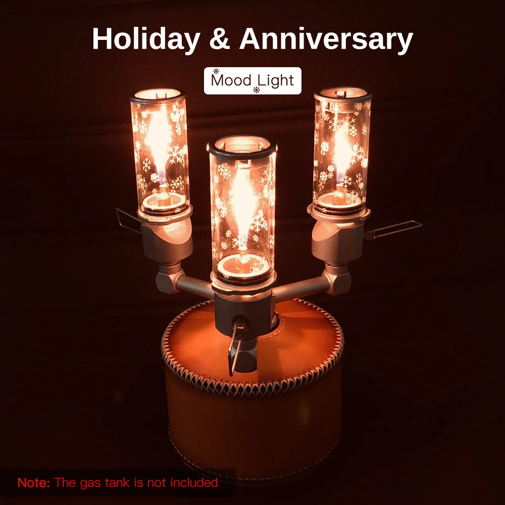 

Camping Lamp Butane Gas Lantern Garden Yards Holiday Mood Light Mini Flame Lantern Gift Gas Lantern Splitter for Open-air