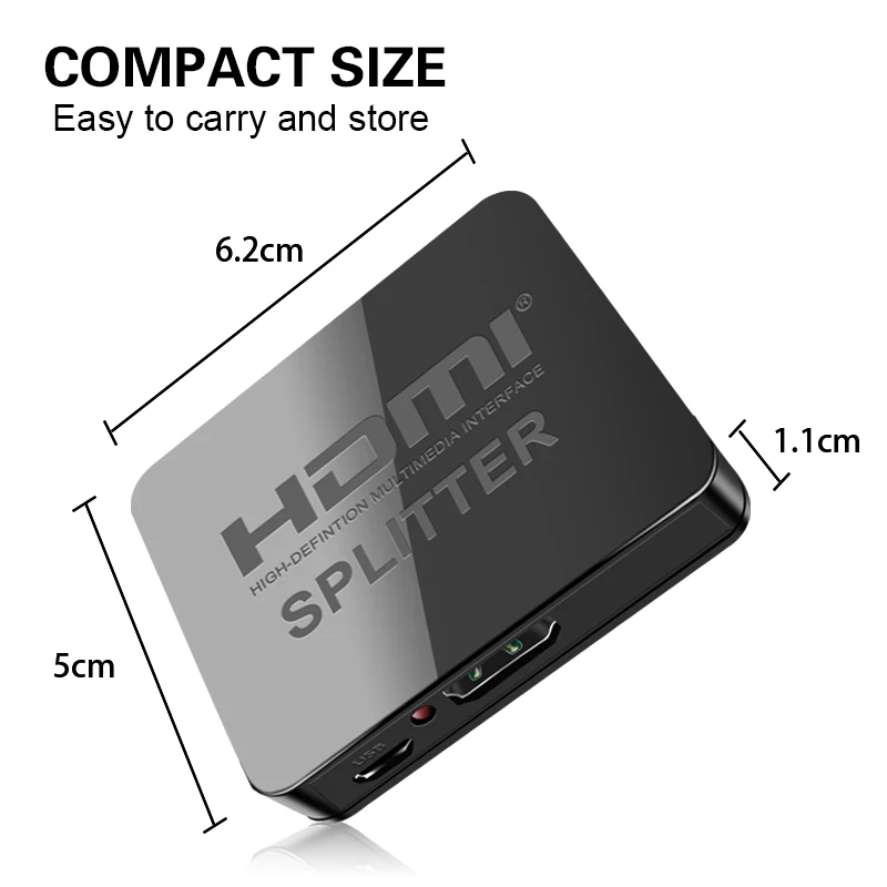 HDMI 1 в 2 Выход 1080p 4K 1x2 HDCP 3D сплиттер усилитель сигнала мощности|Кабели HDMI| |