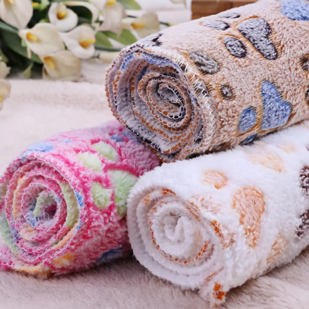 Милый щенок котенок собака кошка теплая лапа печать коралловый флис одеяло