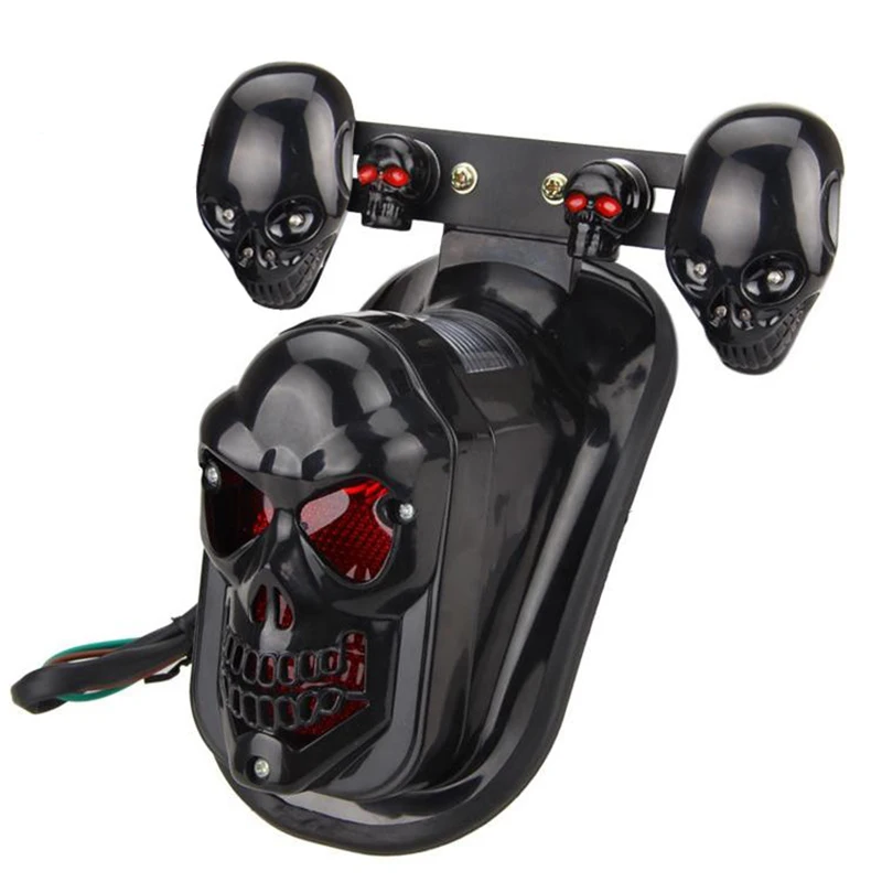Настраиваемый светильник для мотоцикла с черепом световой индикатор фиолетовый