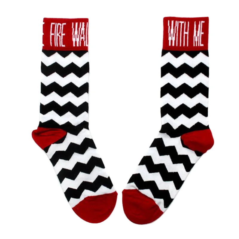 Носки Twin Peaks Fire walk with me David Lynch носки унисекс Забавный веер художественный