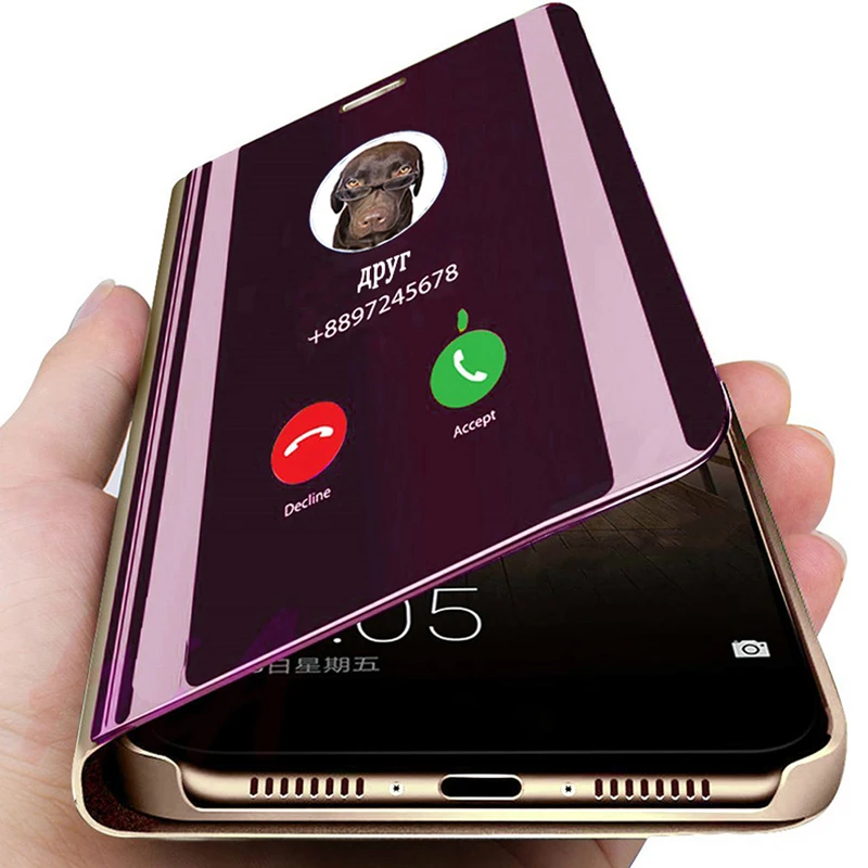 Умный зеркальный флип-чехол для Samsung Galaxy S8 S9 A51 A21s A50 A20s S20 Ultra S10 Note 8 9 10 Plus S7 A10 A20 A70 A31