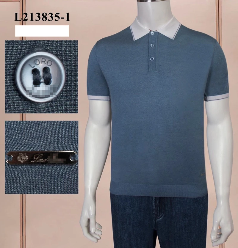 

Billionaire polo shirt silk men 2021 New fashion simple short sleeve new thin Button pattern Breathable big size M-4XL quality