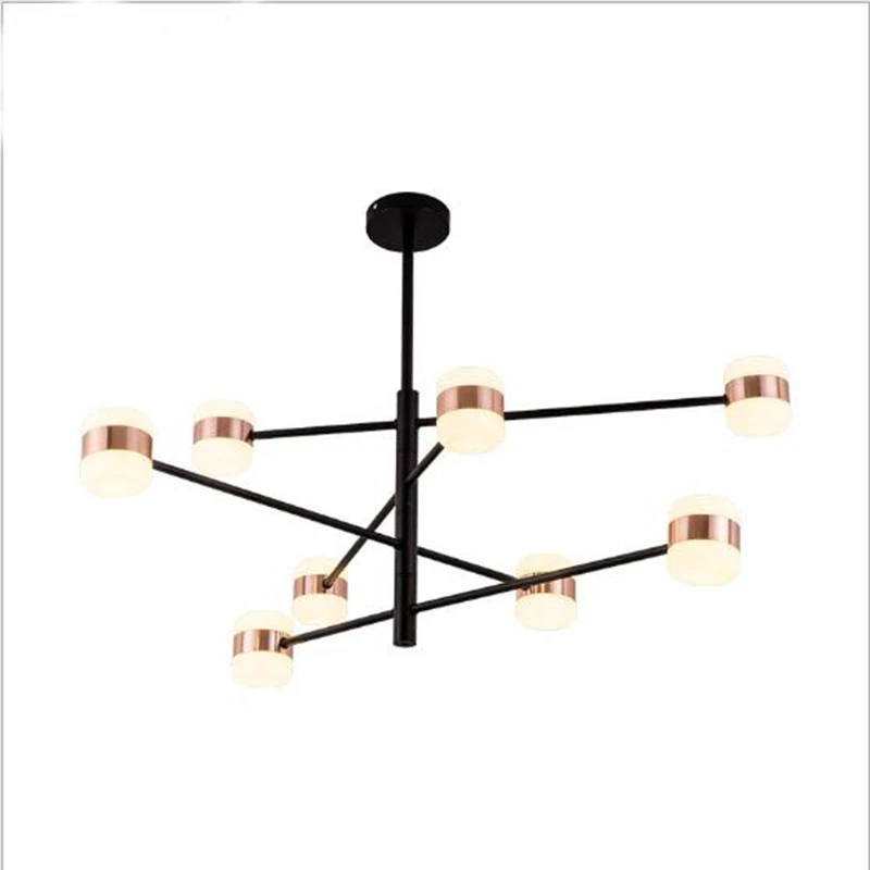 Современный светодиодный светильник с подвеской черный промышленный