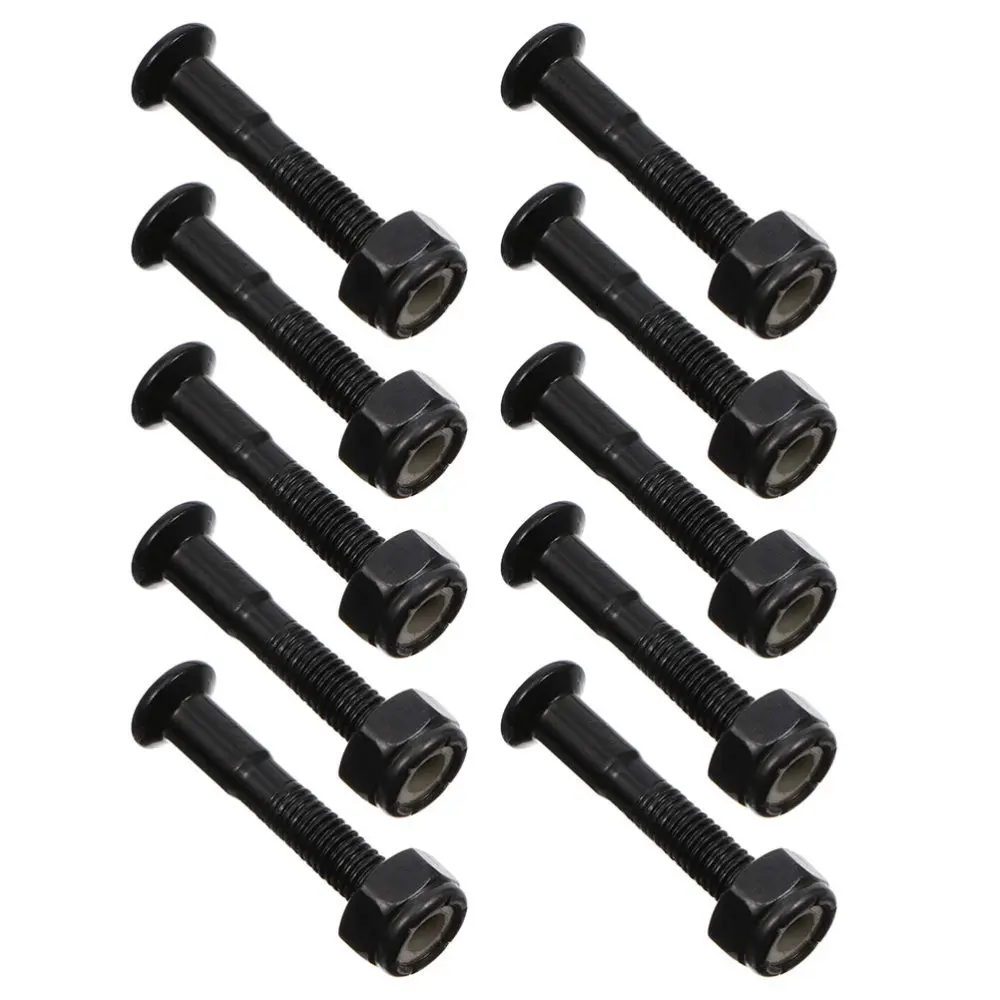 

40 Sets Skateboard Hardwares Set Replacement Parts Black Mounting Bolts Set
