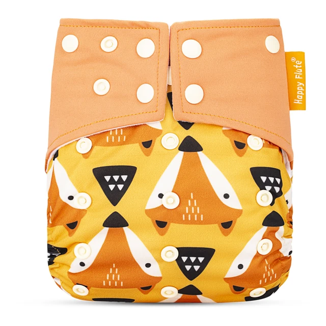 Genuine! Happy Flute OS suede cloth pocket baby cloth diaper with two pockets and double snap 5