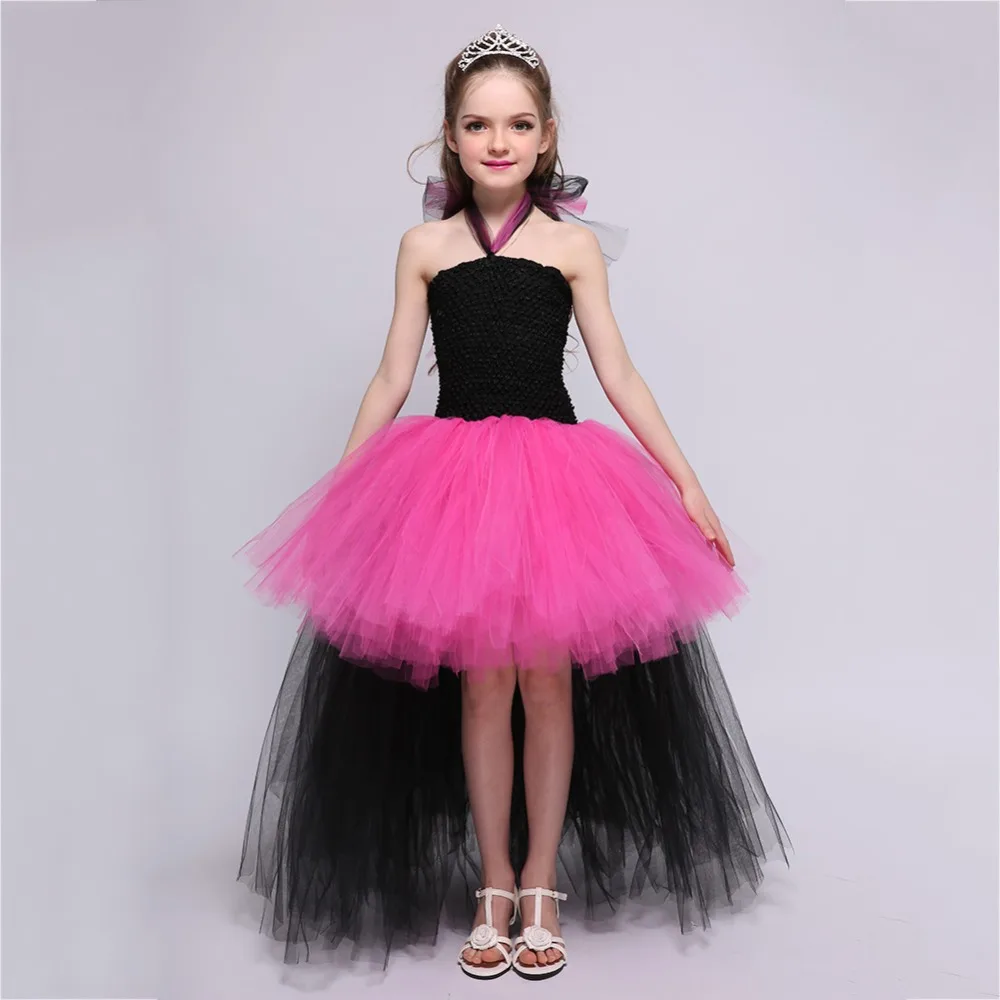 

Baby Girls Princess Dress Short Front Long Back Dress Tutu Rock Costume Casual Kids Christmas Halloween Party Carnival Dresses