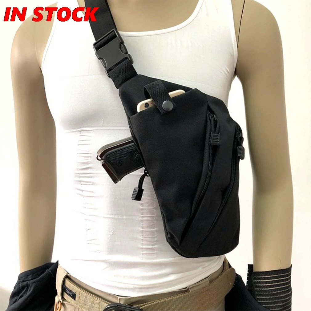 

Multifunctional Concealed Tactical Storage Gun Bag Holster Men Left Right Nylon Shoulder Bag Anti-theft Bag Chest Bag Hunting