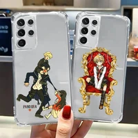 anime pandora hearts phone case transparent for samsung a 10 21s 31 50 51 52 12 71 s note 10 20 21 fe plus ultra