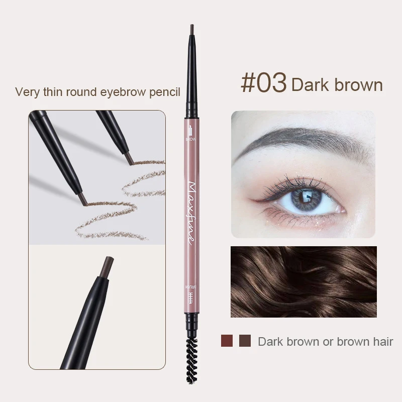 Eyebrows Makeup Pencil Ultra Fine Triangle Precise Brow Definer Lasting Waterproof Blonde Brown EyeBrow Makeup 6Colors Cosmetic images - 6
