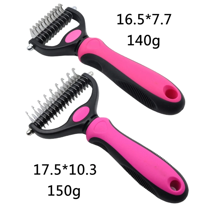 

Pet Hair Removal Comb for Dog Cat Detangler Fur Trimming Dematting Deshedding Brush Grooming Open Knots Remove Floating Hair