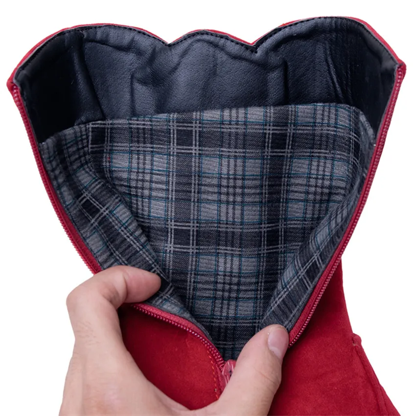 

Women Mid Calf Boots High Heels Autumn Woman Shoes Women Long Boots Small Big Size 33 - 47