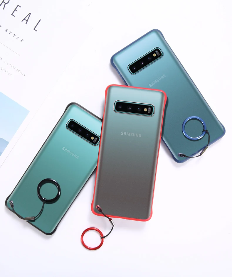 Прозрачный матовый чехол без оправы для samsung Galaxy S8 S7 S9 S10 Plus S10E S10 Lite чехол для samsung Galaxy Note 8 9 чехол