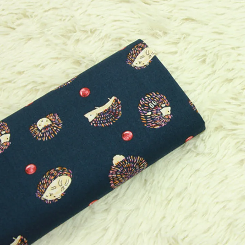 Половина двор тонкой хлопковой ткани с рисунком из мультфильма милые принтом ЁЖ