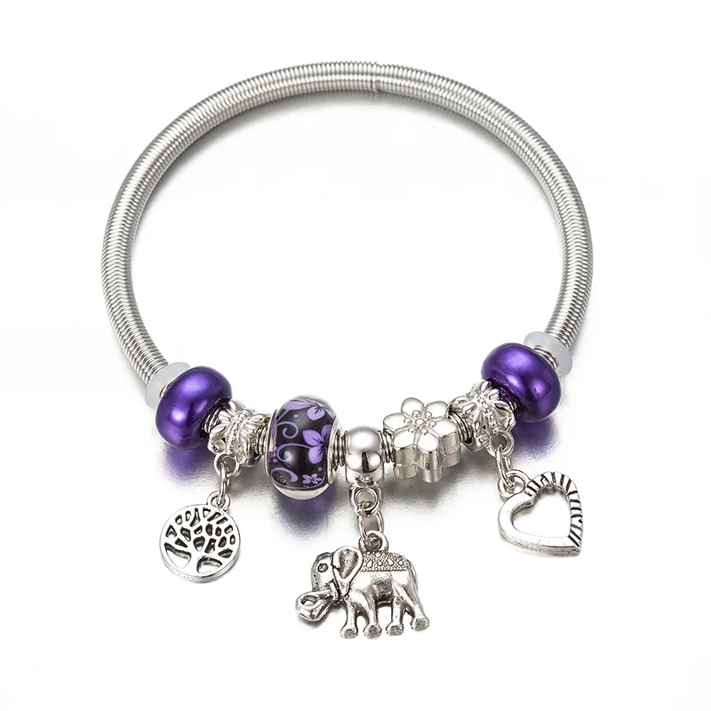 Сделай Сам романтичный браслет для любви Кристальный жемчуг Роза и древо жизни