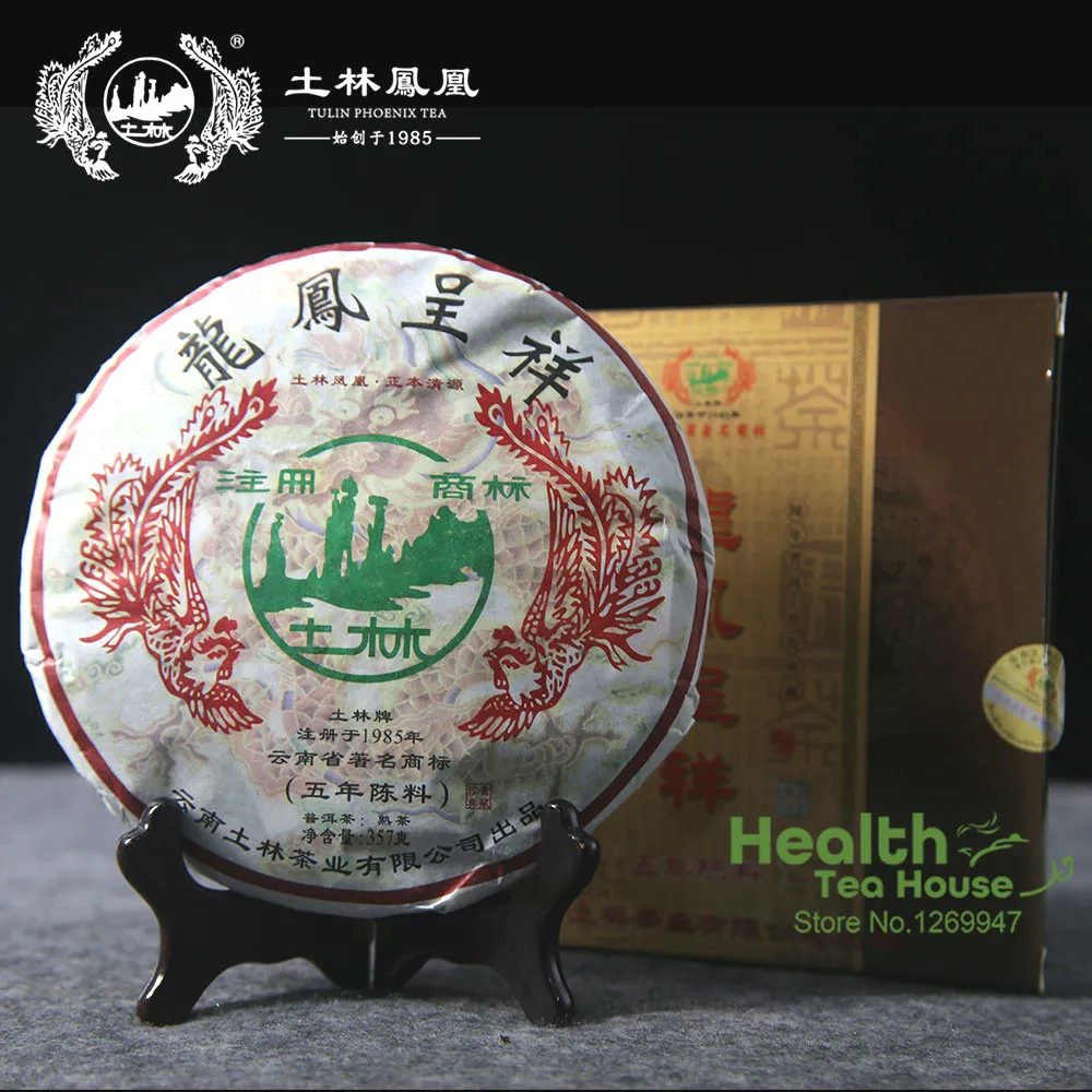 Чай TuLin Phoenix 2012 Shu Pur erh чай Long Feng Cheng Xiang из пятилетнего материала спелый 357