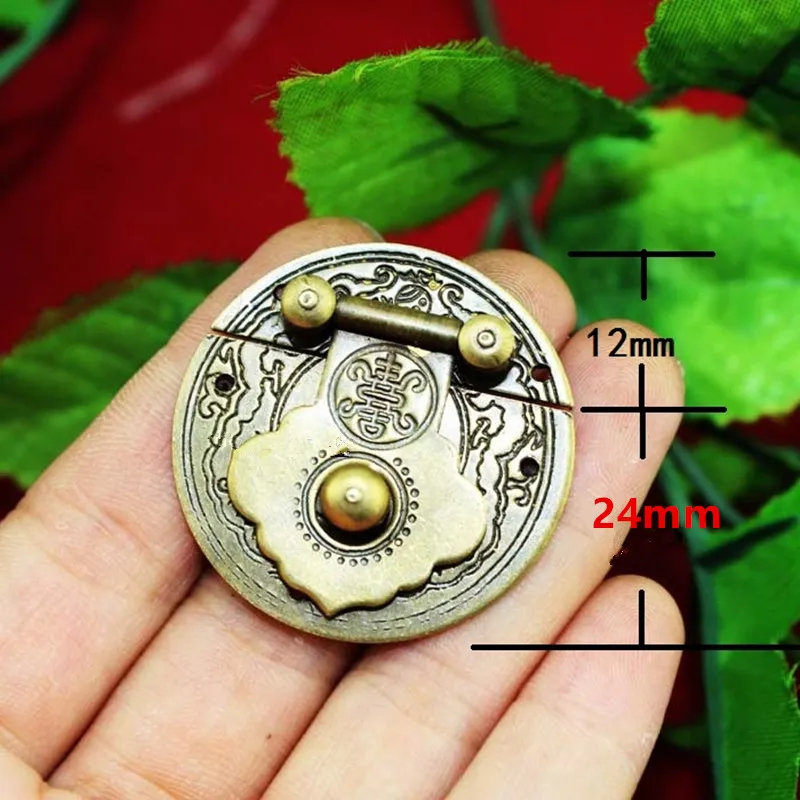

Wholesale Brass Locks,Cupboard Buckle,Hasp Wooden Wine Box Antique Padlock Hardware,Vintage Round Cabinet Clasp,36mm,30Pcs