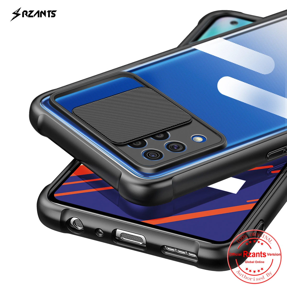 

Rzants For Samsung Galaxy M62 F62 Galaxy A12 M12 Case [Protection Lens] Slim AirBag Conor Clear Cover Double Anti Drop Protect