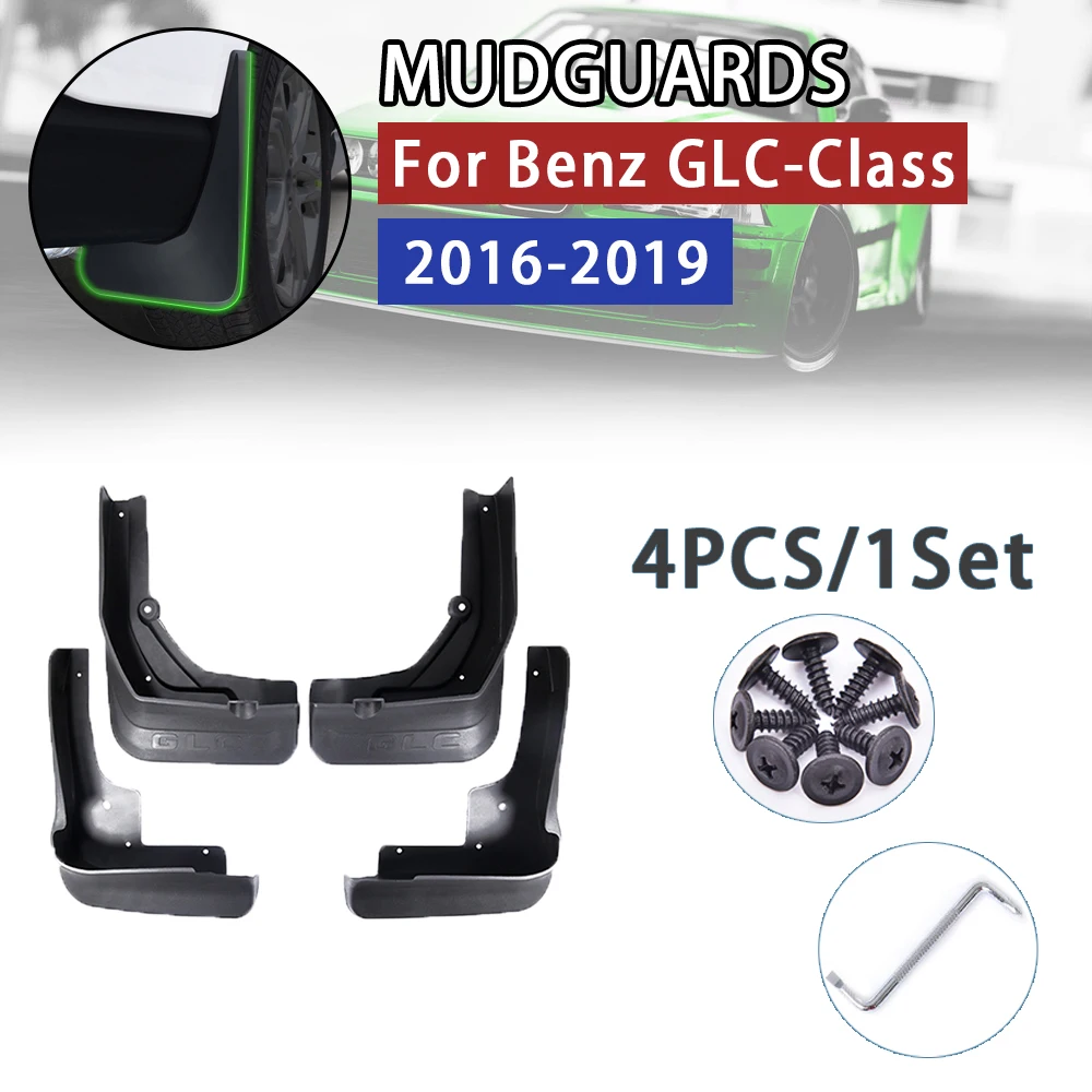 

Car Mudflap for Mercedes Benz GLC-Class GLC X253 2016 2017 2018 2019 Fender Mud Guard Flaps Splash Flap Mudguards Accessories