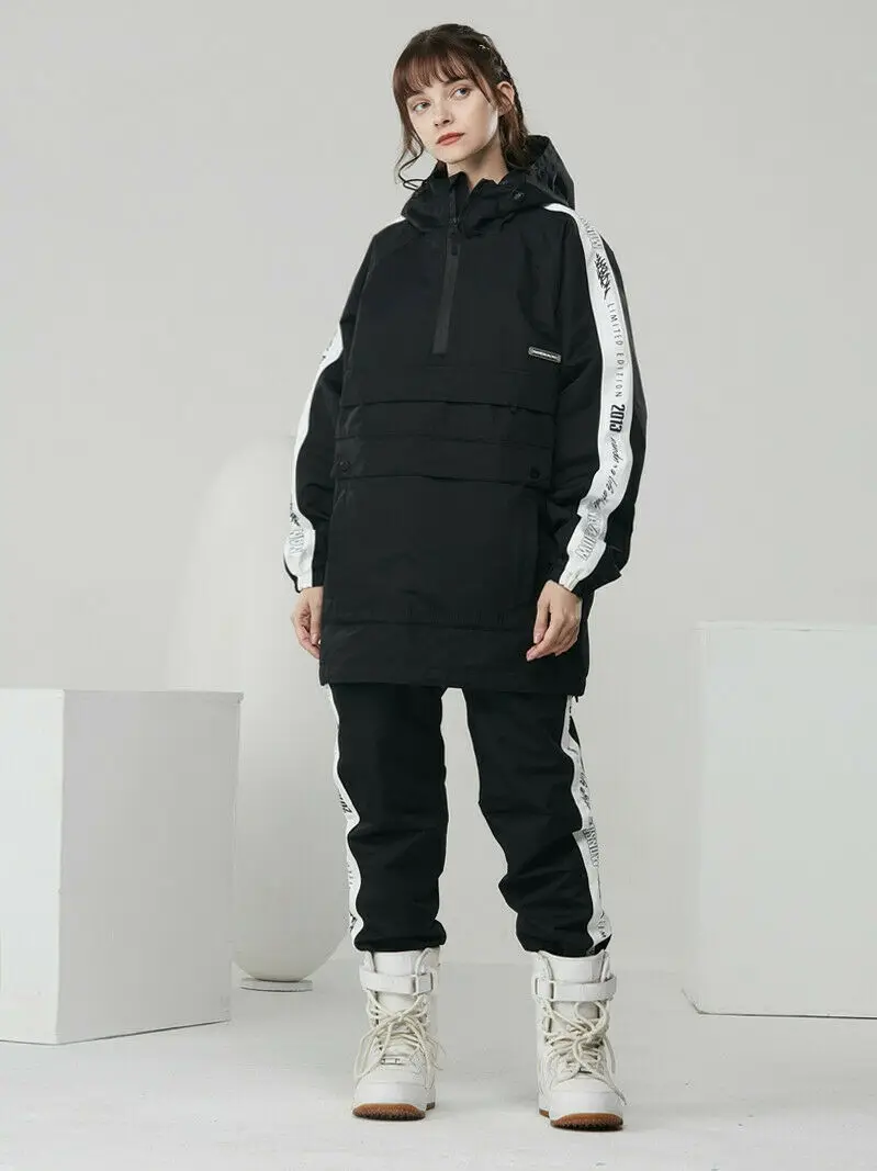 Женское водонепроницаемое пальто штаны лыжный костюм новая модная теплая куртка