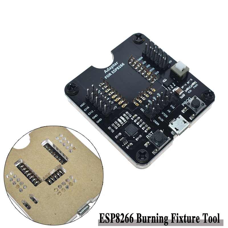 EPS8266 ESP8266 ESP32 ESP-WROOM-32 ESP32-WROVER макетная плата Тесты сжигание приспособление инструмент загрузчик для ESP-12F ESP-07S ESP-12S - Цвет: EPS8266