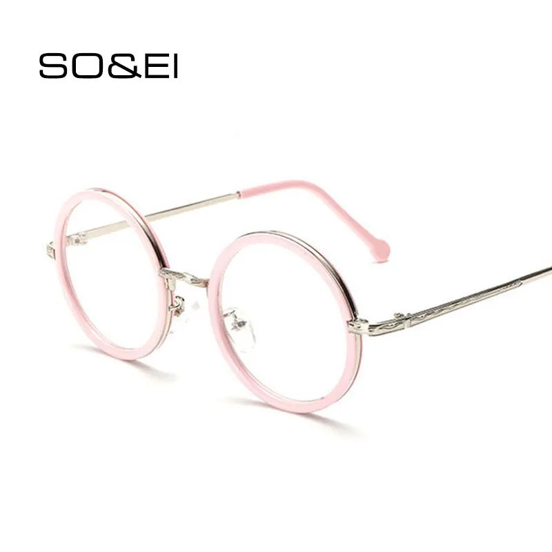 SO & EI новые классические ретро круглые металлические очки оправа Женские