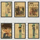 Японский suspense detective class аниме знаменитый detective Conan family настенные художественные украшения настенные наклейки крафт-бумага постер a17