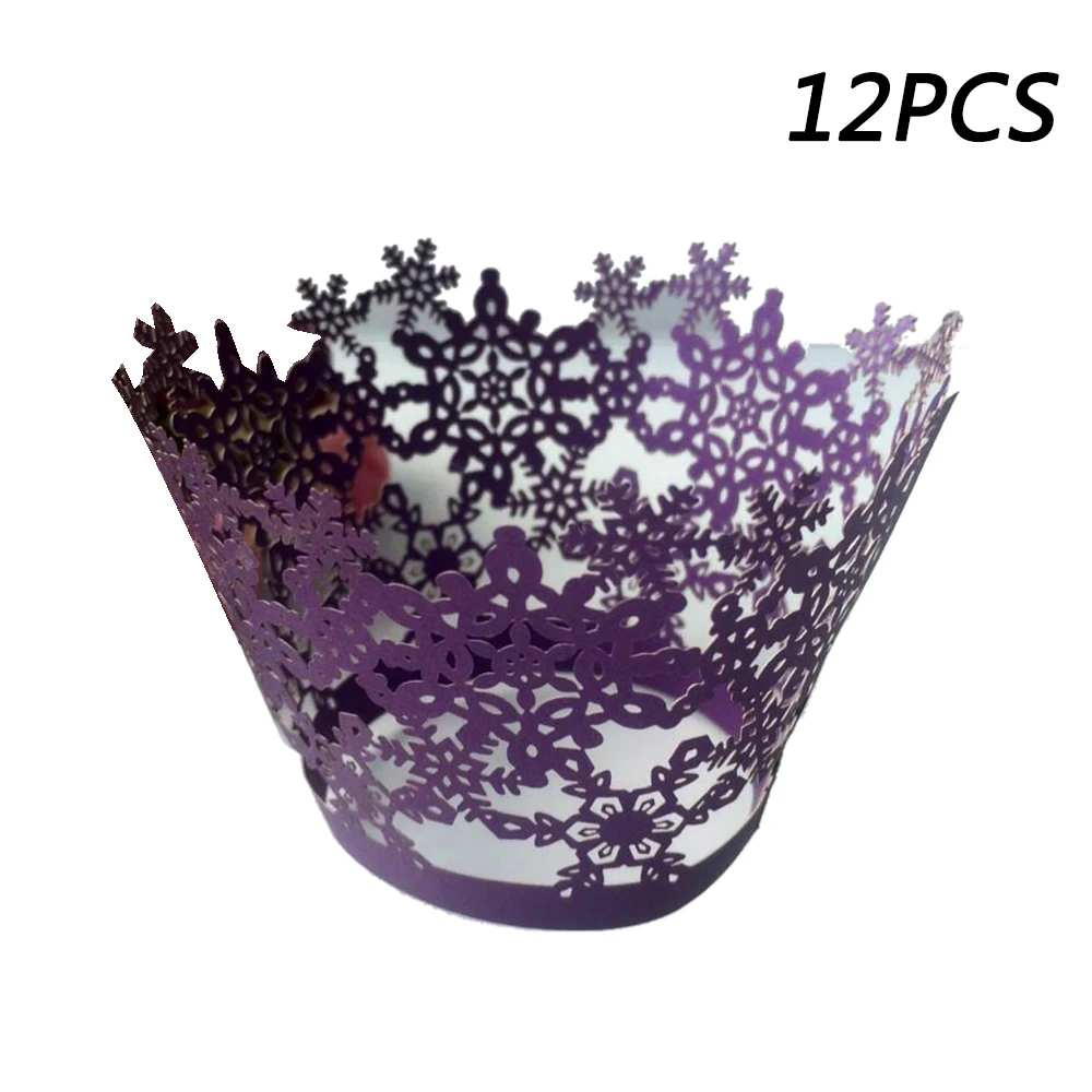 12 шт. наволочки со снежинками кружевная чашка коробка для торта перламутровая