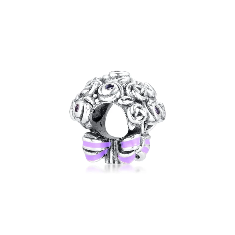 100% 925 Sterling Silver Celebration Bouquet Charm Fits Pandora Bracelet Beads for DIY Making Women Jewelry Party Gift | Украшения и