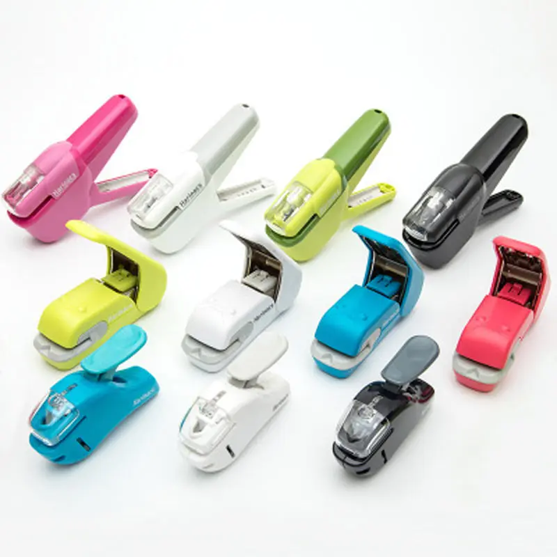Japan KOKUYO Staple Free Stapler Harinacs Press Creative & Safe Student Stationery For 5 sheets or 10 sheets images - 6