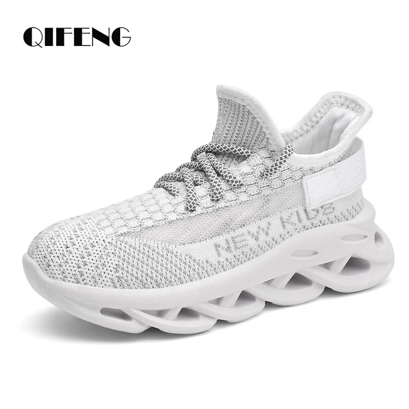 Children Fashion White Casual Shoes Boy Summer Non-slip Breathable Mesh Sneakers Kids Chunky Sneakers Black Korean Footwear Girl