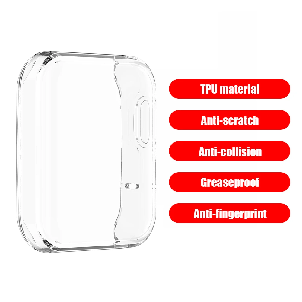 Case for Xiaomi Mi Watch Lite Redmi Screen Protector (Transparent) Smartwatch Accessories Anti-Scratches | Электроника